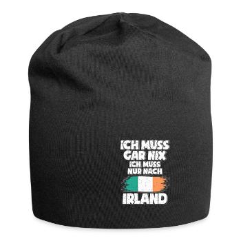 Irland - Jersey-Beanie - Schwarz - Vorne