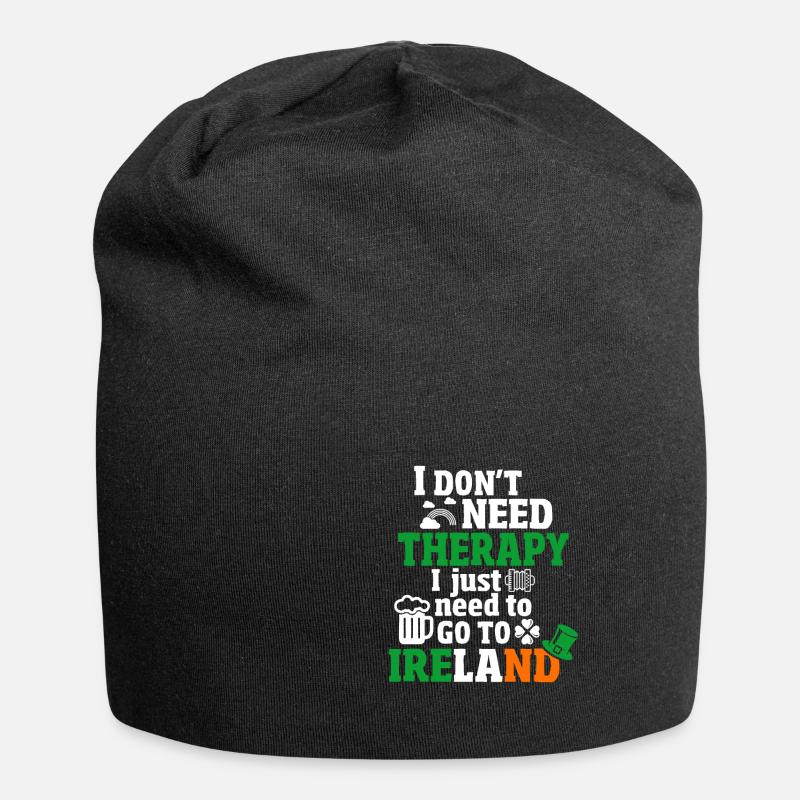 Irlande - Bonnet en jersey - noir