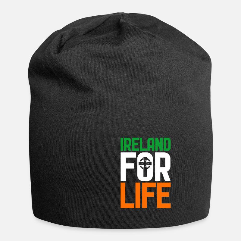 Irlande - Bonnet en jersey - noir
