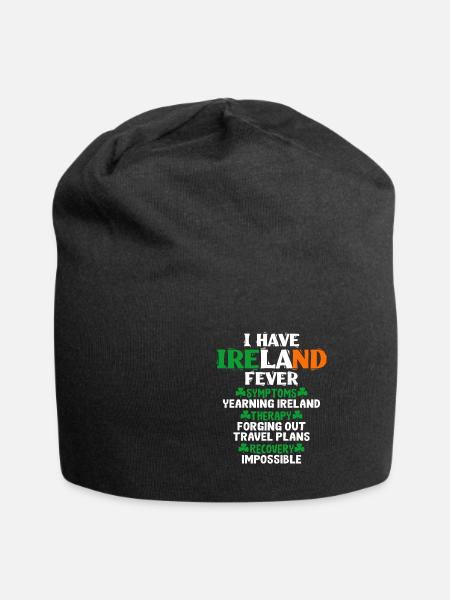 Irland - Jersey-Beanie - Schwarz