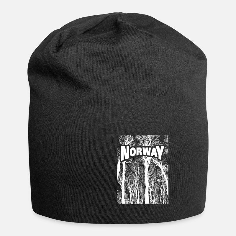 Norwegen - Jersey-Beanie - Schwarz
