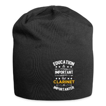 Klarinette - Jersey-Beanie - Schwarz - Vorne