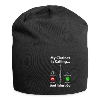 Klarinette - Jersey-Beanie - Schwarz - Vorne