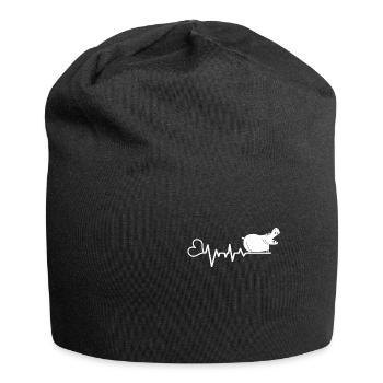 Nilpferd - Jersey-Beanie - Schwarz - Vorne