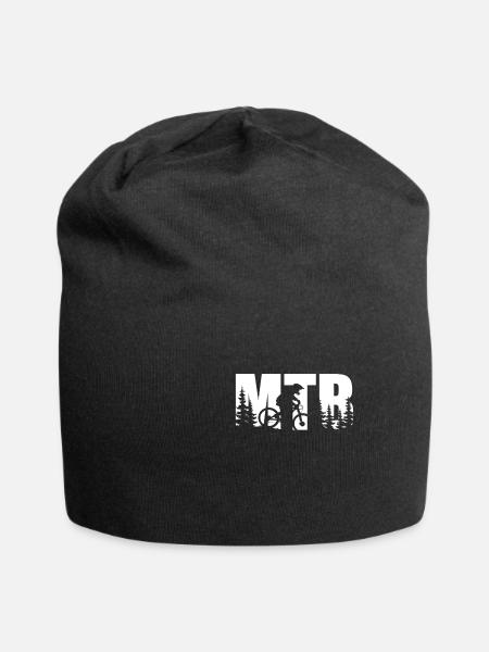MTB - Mountainbike Fahrrad - Jersey-Beanie - Schwarz
