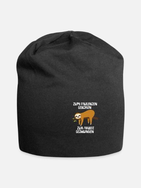 Faultier - Jersey-Beanie - Schwarz