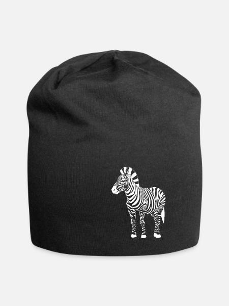 Zebra - Jersey-Beanie - Schwarz