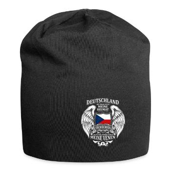 Tschechien - Jersey-Beanie - Schwarz - Vorne