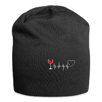 Wein - Jersey-Beanie - Schwarz - Vorne