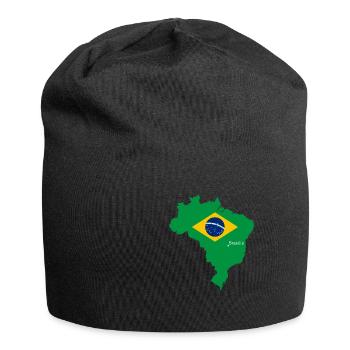 Brasilien - Jersey-Beanie - Schwarz - Vorne