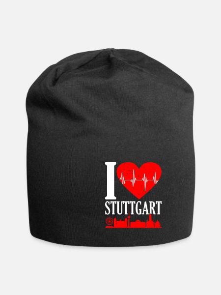 Stuttgart - Jersey-Beanie - Schwarz