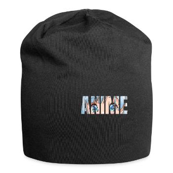 Anime - Jersey-Beanie - Schwarz - Vorne
