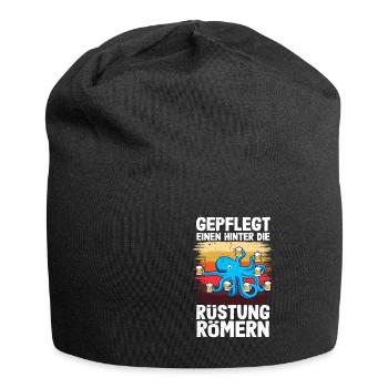 Gepflegt einen hinter die Rüstung römern - Jersey-Beanie - Schwarz - Vorne