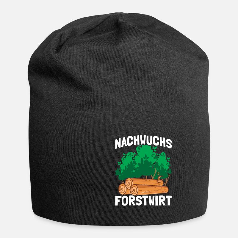 Nachwuchs Forstwirt Holz machen - Jersey-Beanie - Schwarz