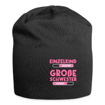 Große Schwester loading Babyparty Schwangerschaft - Jersey-Beanie - Schwarz - Vorne