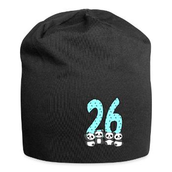 26. Geburtstag - Jersey-Beanie - Schwarz - Vorne