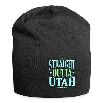 Cadeau d’aventure en Utah - Bonnet en jersey - noir - Devant