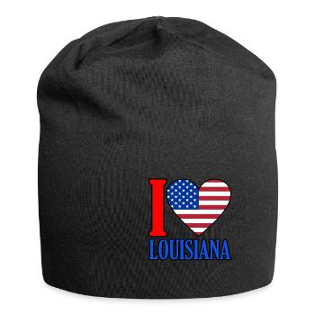 I Love Flag Gift Louisianas Usa - Bonnet en jersey - noir - Devant