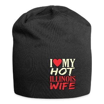 Illinois Frau Geschenk - Jersey-Beanie - Schwarz - Vorne