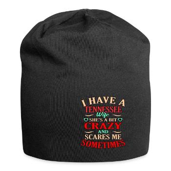 Crazy Tennessee Wife Gift - Jersey Beanie - black - Front