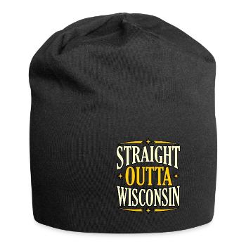 Cadeau Straight Outta Wisconsin - Bonnet en jersey - noir - Devant