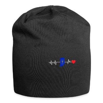 Indiana heartbeat gift - Jersey Beanie - black - Front