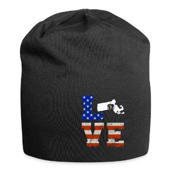 Love massachusetts gift - Jersey Beanie - black - Front