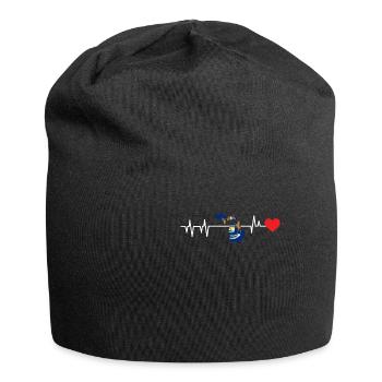 Michigan heartbeat gift - Jersey Beanie - black - Front