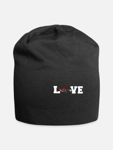 Liebe Indonesien Geschenk - Jersey-Beanie - Schwarz