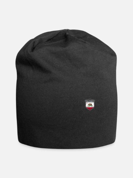 Kalifornien - Jersey-Beanie - Schwarz