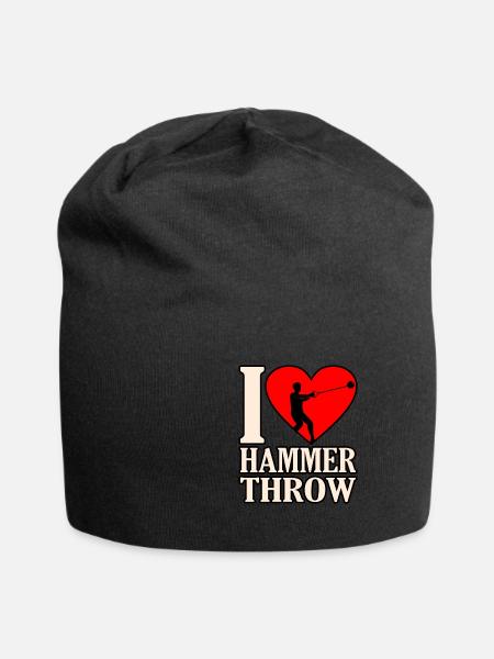 J’adore lancer de marteau - Bonnet en jersey - noir