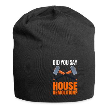 Haus Zerstörung Renovierung Geschenk - Jersey-Beanie - Schwarz - Vorne