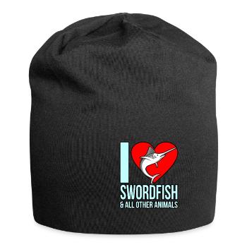 Schwertfisch - Jersey-Beanie - Schwarz - Vorne