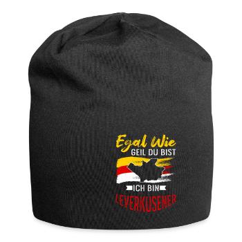 Egal Wie Geil Du Bist Ich Bin Leverkusener - Jersey-Beanie - Schwarz - Vorne