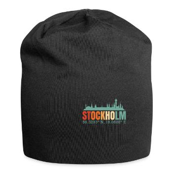 Stockholm Schweden Skyline - Jersey-Beanie - Schwarz - Vorne