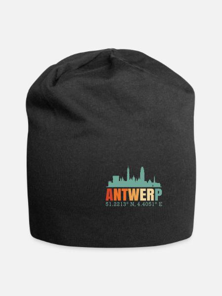 Skyline van Antwerpen Nederland - Jersey-Beanie - zwart