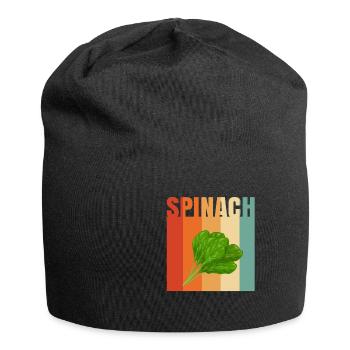 Spinat - Jersey-Beanie - Schwarz - Vorne