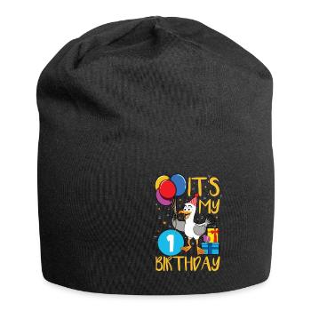 1st birthday - Jersey Beanie - black - Front
