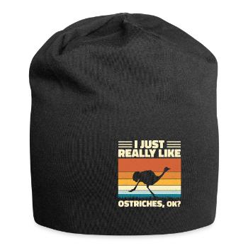 Ostrich - Jersey Beanie - black - Front