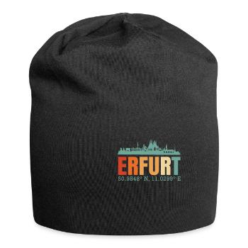 Erfurt - Jersey-Beanie - Schwarz - Vorne