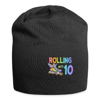 10. Geburtstag Inlineskating - Jersey-Beanie - Schwarz - Vorne