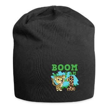 1st birthday leopard - Jersey Beanie - black - Front