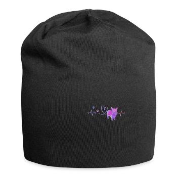 Corgi gallois - Bonnet en jersey - noir - Devant