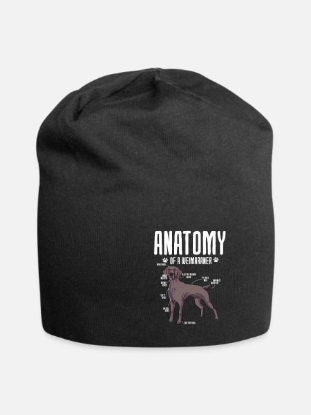 Weimaraner - Jersey-Beanie - Schwarz