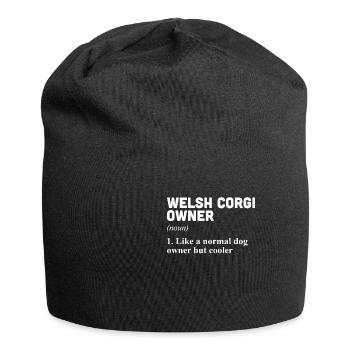 Corgi gallois - Bonnet en jersey - noir - Devant