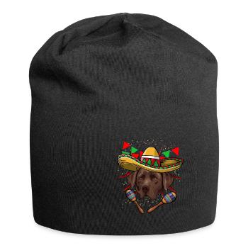 Cinco De Mayo Labrador - Jersey-Beanie - Schwarz - Vorne