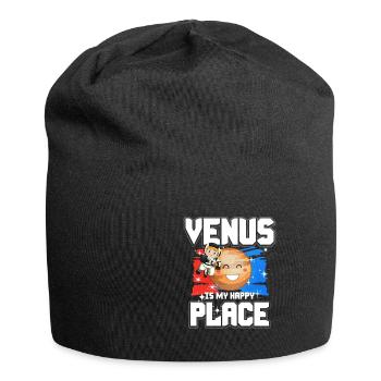 Venus Planet Geschenk - Jersey-Beanie - Schwarz - Vorne