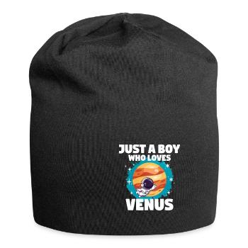 Venus Planet Geschenk - Jersey-Beanie - Schwarz - Vorne