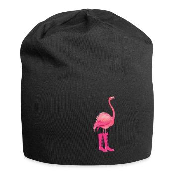 Flamingo - Jersey-Beanie - Schwarz - Vorne