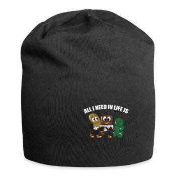 Chips, chocolate and gummy bears - Jersey Beanie - black - Front
